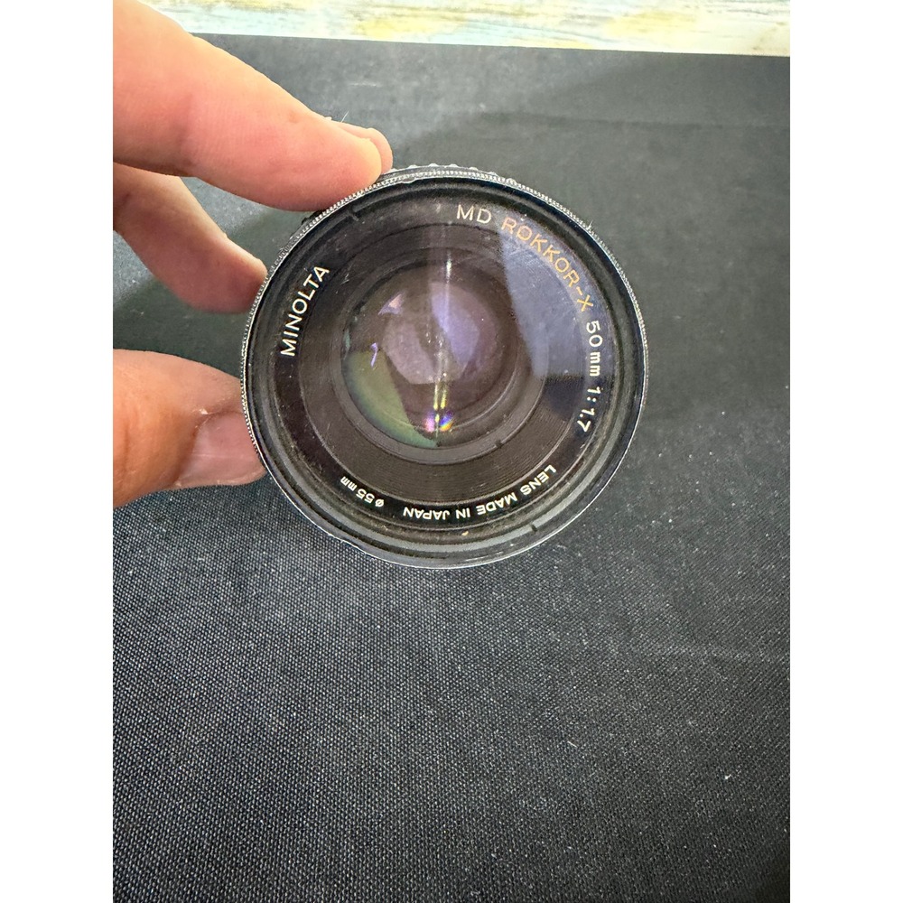 Minolta MD Rokkor-X 50mm 1:1.7 Lens Black Good Manual‎ Focus Prime SLR Lens